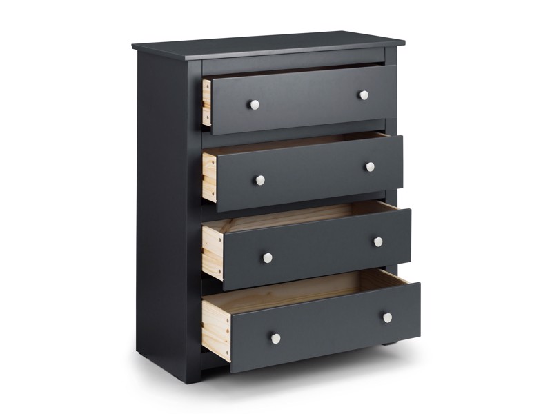 Land Of Beds Farrow Anthracite 4 Drawer Standard Chest of Drawers4