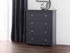 Land Of Beds Farrow Anthracite 4 Drawer Standard Chest of Drawers1
