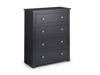 Land Of Beds Farrow Anthracite 4 Drawer Standard Chest of Drawers3