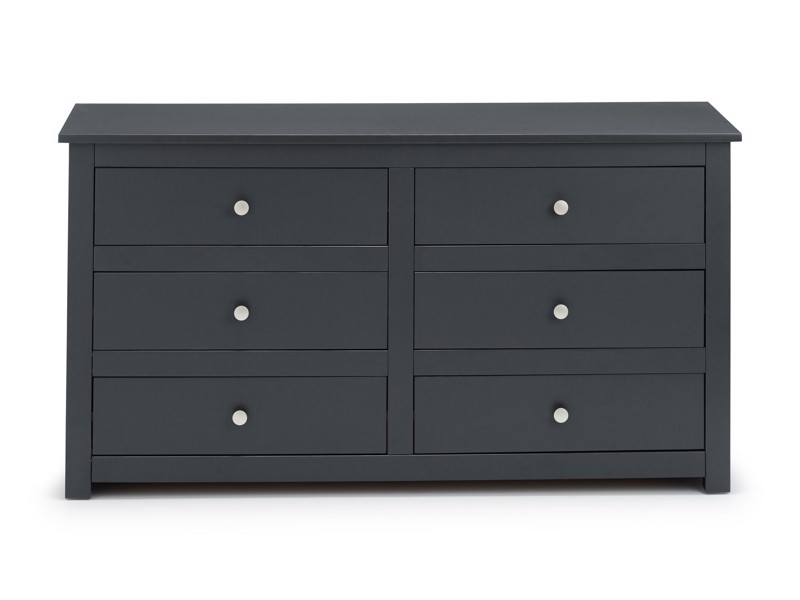 Land Of Beds Farrow Anthracite 6 Drawer Standard Chest of Drawers1