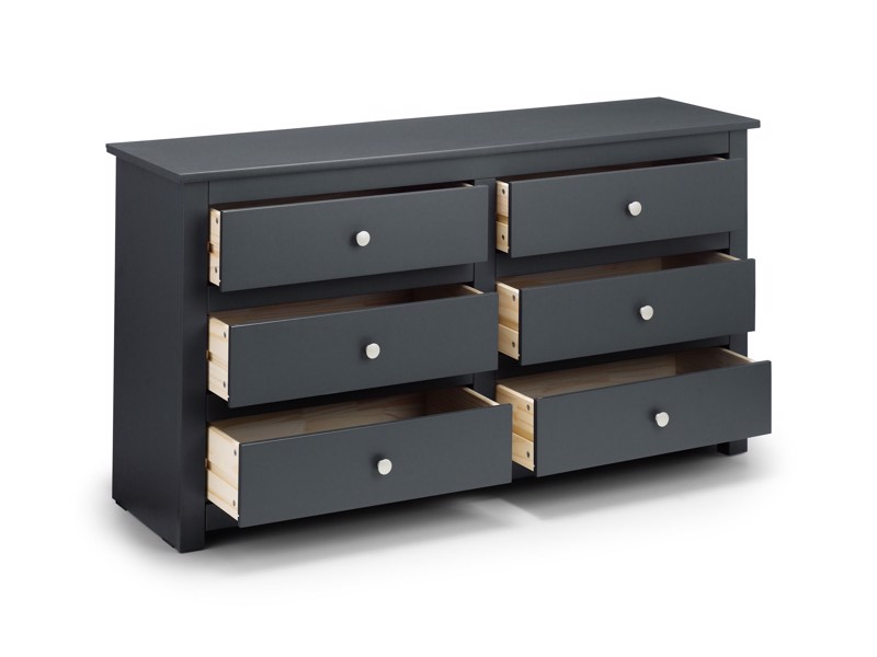 Land Of Beds Farrow Anthracite 6 Drawer Chest of Drawers3