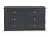 Land Of Beds Farrow Anthracite 6 Drawer Standard Chest of Drawers1
