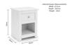 Land Of Beds Farrow White Bedside Table6