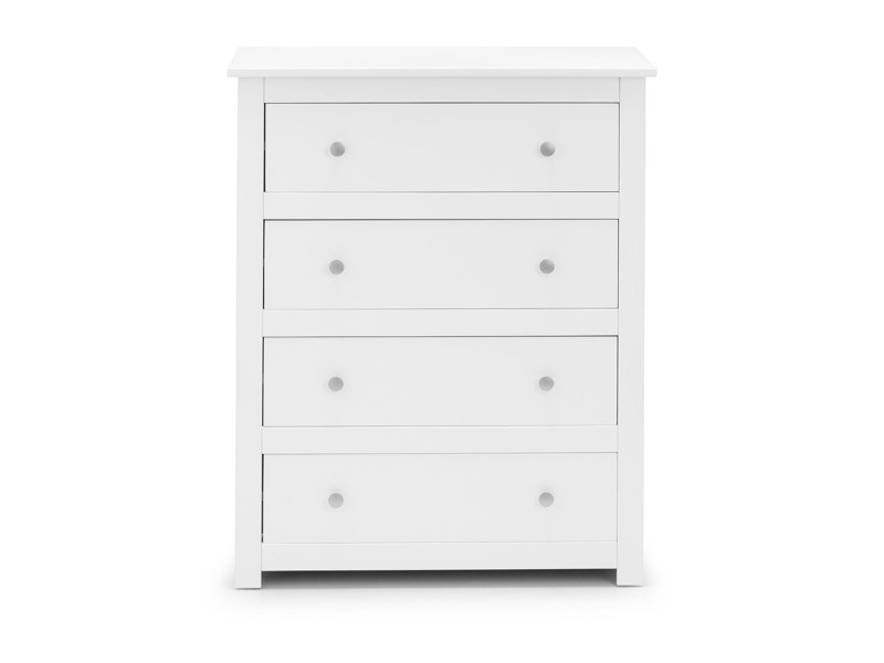 Land Of Beds Farrow White 4 Drawer Chest of Drawers2