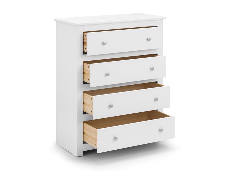 Land Of Beds Farrow White 4 Drawer Chest of Drawers3