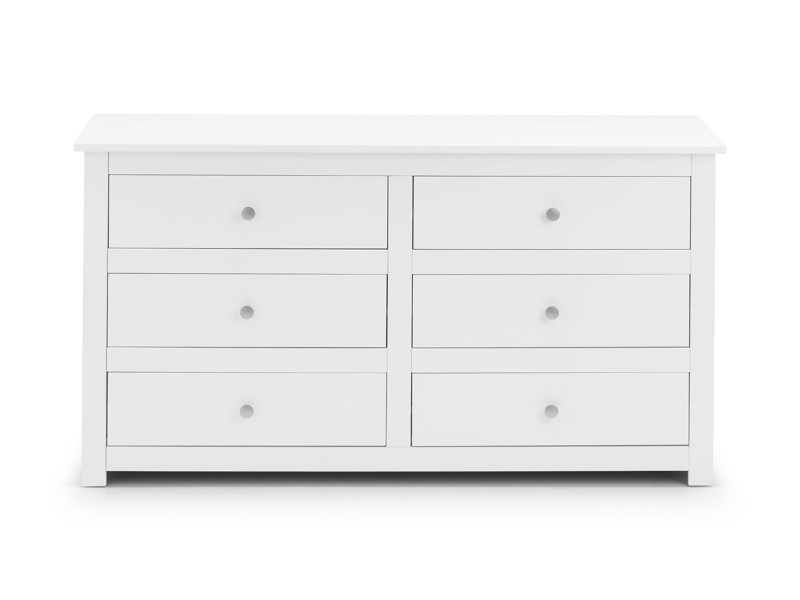 Land Of Beds Farrow White 6 Drawer Chest of Drawers2