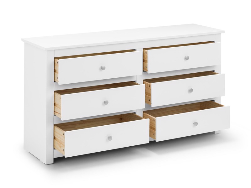 Land Of Beds Farrow White 6 Drawer Chest of Drawers4