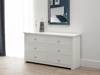 Land Of Beds Farrow White 6 Drawer Standard Chest of Drawers1