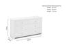 Land Of Beds Farrow White 6 Drawer Standard Chest of Drawers6