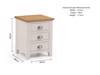 Land Of Beds Finchley 3 Drawer Bedside Table7