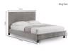 Land Of Beds Harlesden Grey Fabric Double Bed Frame3