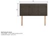 Highgrove Beds Small Single Size - CLEARANCE STOCK - Tweed Chestnut Huxley Headboard2
