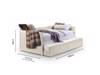 Land Of Beds Etta Stone White Wooden Single Guest Bed2