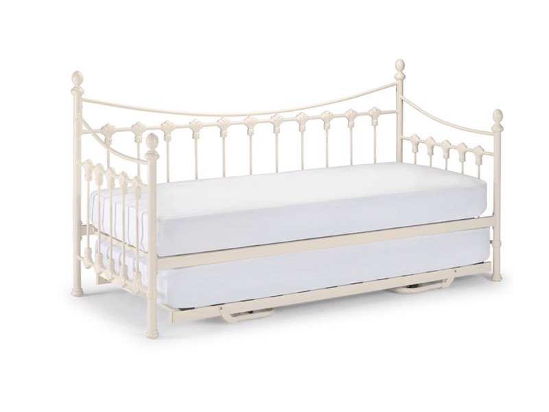 Land Of Beds Naya White Metal Guest Bed4
