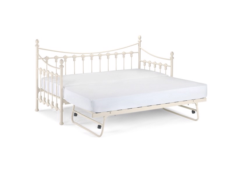 Land Of Beds Naya White Metal Guest Bed5