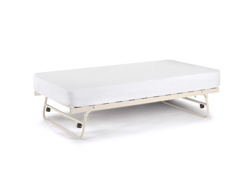 Land Of Beds Naya White Metal Guest Bed6