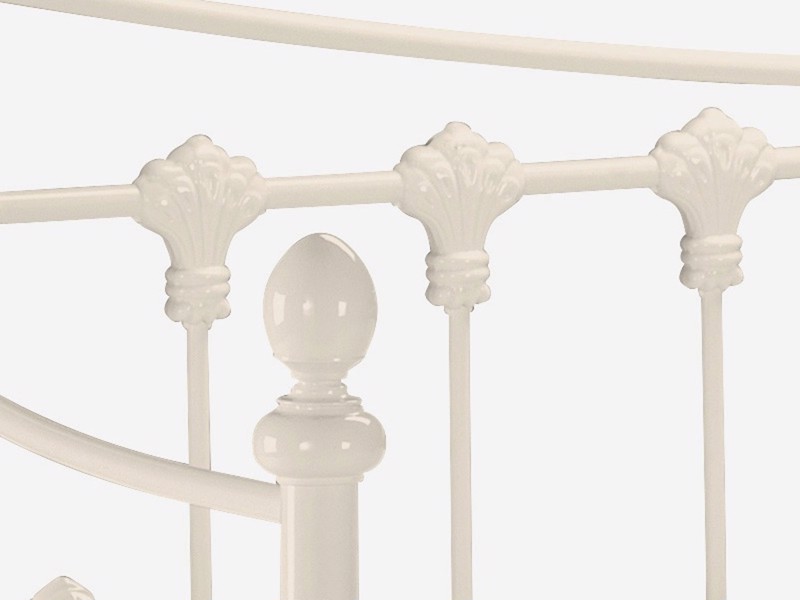 Land Of Beds Naya White Metal Guest Bed7