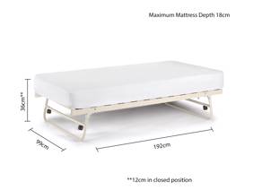 Land Of Beds Naya White Metal Guest Bed9