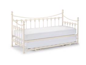 Land Of Beds Naya White Metal Guest Bed2