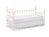 Land Of Beds Naya White Metal Single Guest Bed2