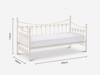 Land Of Beds Naya White Metal Single Guest Bed6