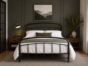 Land Of Beds Clara Black Metal Double Bed Frame2
