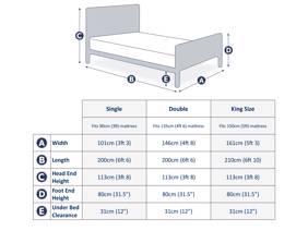 Land Of Beds Clara Black Metal King Size Bed Frame3
