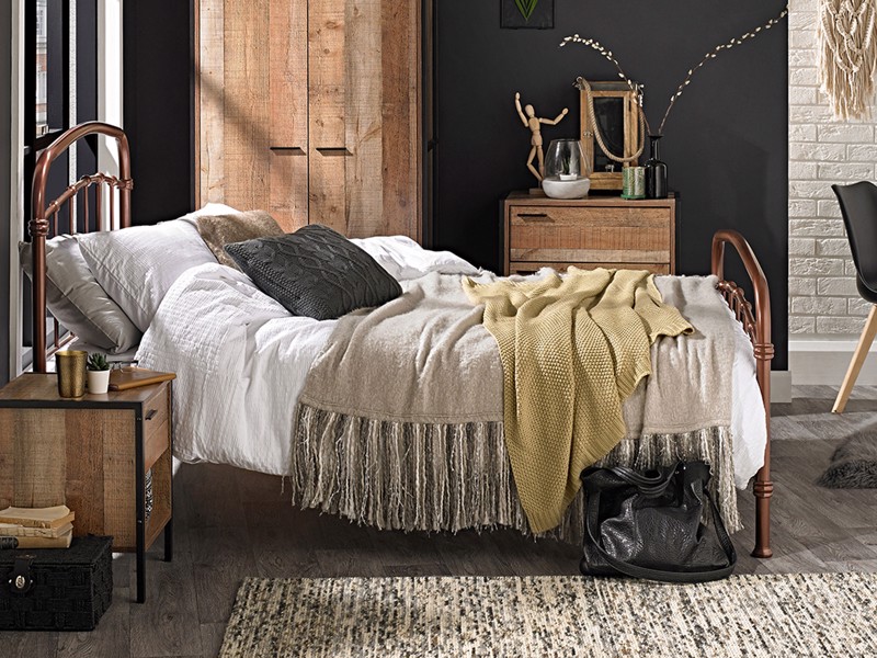 Land Of Beds Clara Copper Metal Single Bed Frame2