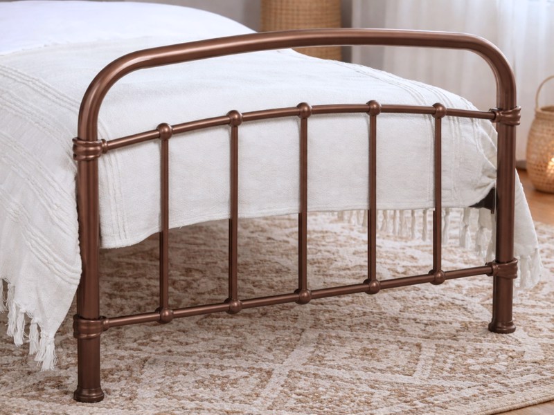Land Of Beds Clara Copper Metal King Size Bed Frame3