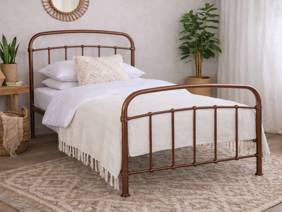 Land Of Beds Clara Copper Metal Single Bed Frame1