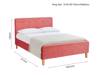 Land Of Beds Josie Coral Fabric Bed Frame7