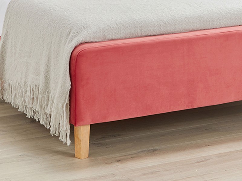 Land Of Beds Josie Coral Fabric Bed Frame4