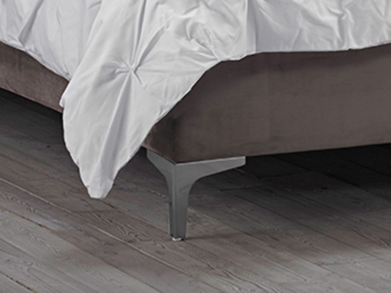 Land Of Beds Isobella Mink Grey Fabric Bed Frame3