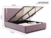 Land Of Beds Florence Pink Fabric King Size Ottoman Bed11