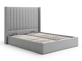 Land Of Beds Havana Light Grey Fabric Ottoman Bed8