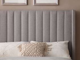 Land Of Beds Havana Light Grey Fabric Ottoman Bed2