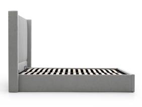 Land Of Beds Havana Light Grey Fabric Ottoman Bed4