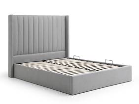 Land Of Beds Havana Light Grey Fabric Ottoman Bed6