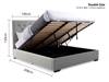 Land Of Beds Miami Grey Fabric Super King Size Ottoman Bed8