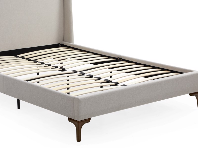 Land Of Beds Eden Beige Fabric Super King Size Bed Frame8