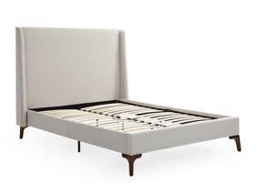 Land Of Beds Eden Beige Fabric Super King Size Bed Frame4