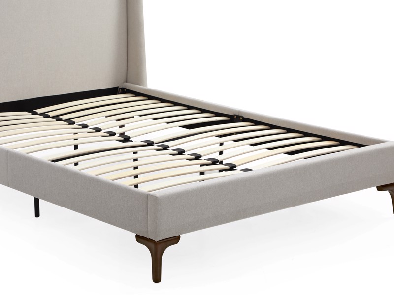 Land Of Beds Eden Beige Fabric Double Bed Frame7