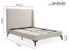 Land Of Beds Eden Beige Fabric Bed Frame11