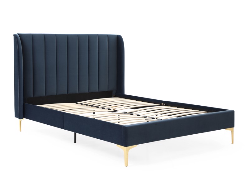 Land Of Beds Vienna Ink Fabric Bed Frame3