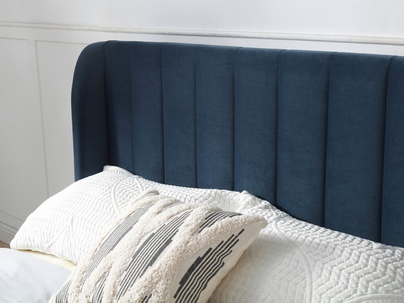 Land Of Beds Vienna Ink Fabric Bed Frame4