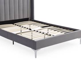 Land Of Beds Vienna Dark Grey Fabric Bed Frame7