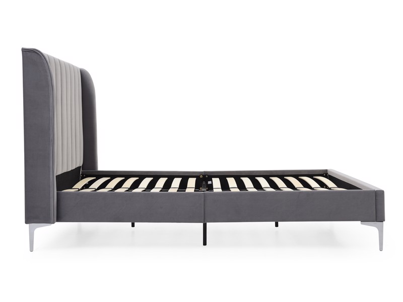 Land Of Beds Vienna Dark Grey Fabric Bed Frame4