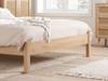 Land Of Beds Marsaille Oak Finish Wooden Bed Frame3