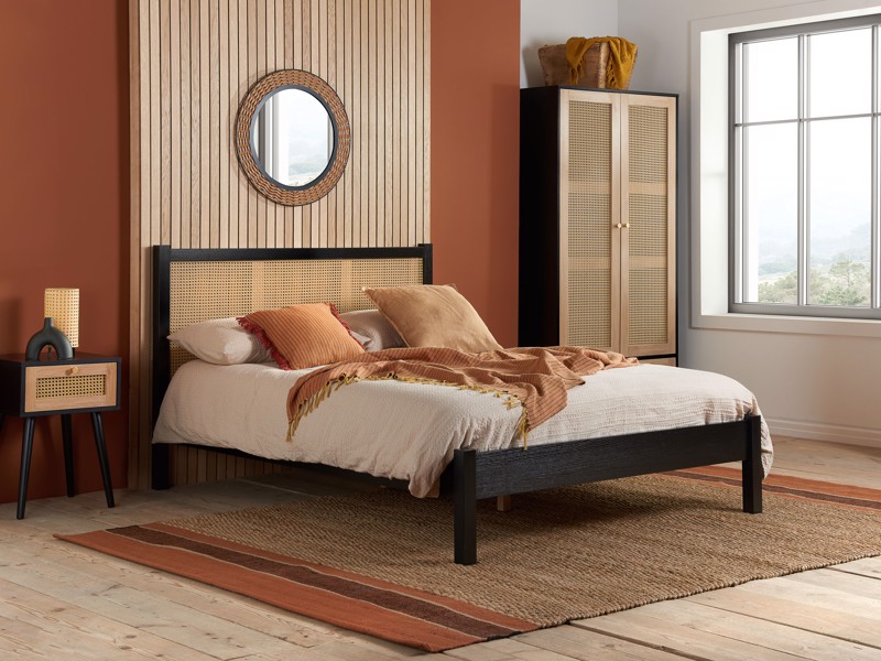 Land Of Beds Marsaille Black Wooden Bed Frame1