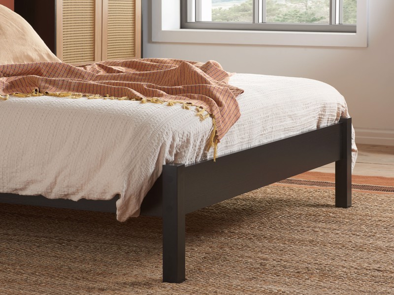 Land Of Beds Marsaille Black Wooden Bed Frame2